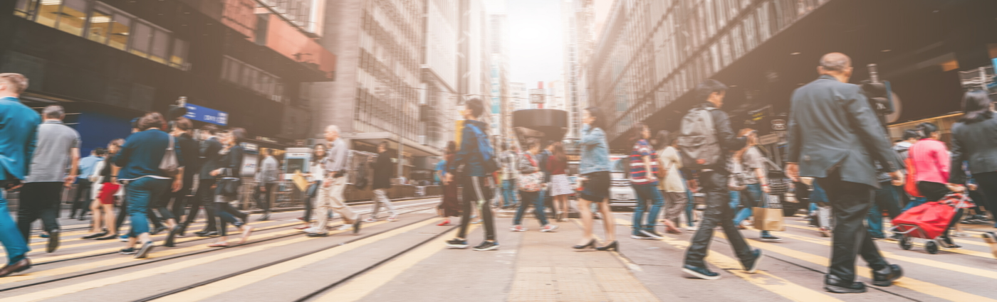 Busy shopping street